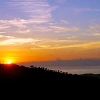 Panoramica al tramonto di Ascea Marina
